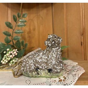 Vintage Bethany Lowe Mercury Glass Collection Beaded Sheep Ornament